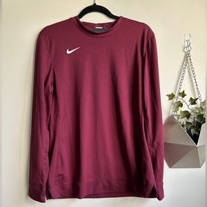 Nike Dri Fit Long Sleeve Maroon
